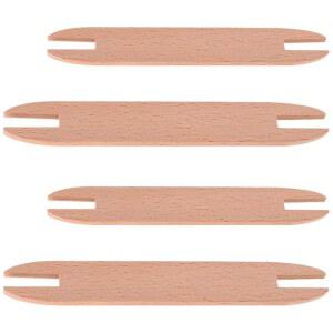 Ciieeo 4pcs 나무 직조 셔틀 DIY 스웨터 스카프 태피스트리 스틱 뜨개질 도구 바느질 액세서리 니트 제작 수제 공예