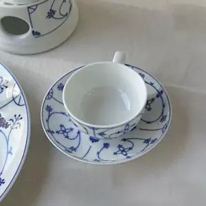 [베스트TOP100] 인디고블루 쯔비벨무스터 에스프레소잔 받침 세트 1P