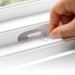 이중물구멍방충망 10P C/미세방충망 샷시 모기장 틈새막이 스티커 보수