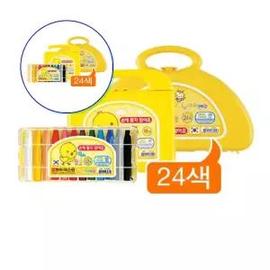 쌍문상회 산뜻한 동아 크레용 24색 노랑병아리 포스터 미술 학습용