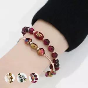 [다잇템]여자 옥 코디 3종 원석 사슬 수채화 팔찌 (12527339A)