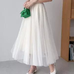 [다잇템]여자 발레코어룩 시폰 샤스커트 트윙클 스커트 (13877583A)