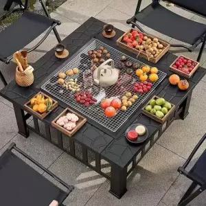 야외 화로 테이블 펜션 바베큐 식탁 모닥불 화로대 캠핑