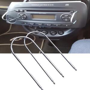 2X 자동차 스테레오 라디오 제거 키 CD 체인저 분해 도구 닛산 용 푸조 르노 포드