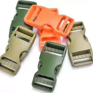 쿠비고 1인치 퀵 사이드 릴리스 버클 6개 혼합 플라스틱 와이드 나일론 스트랩 웨빙 장착 배낭 낙하산 교체