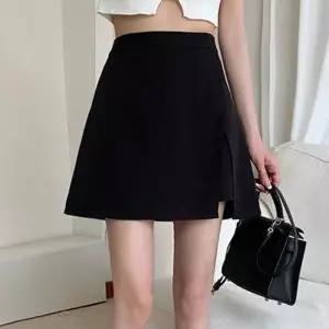 [베스트TOP100] 허리밴딩 봄여름 미니 트임 블랙 치마바지 랩스타일