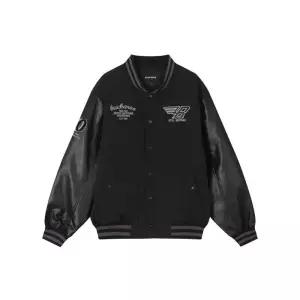 백화점 버커루 남성 PU배색 바시티 다운 점퍼 B244DW440P