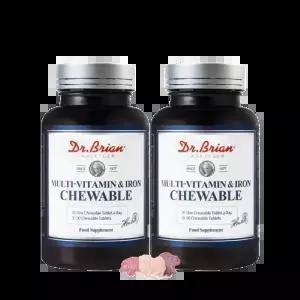 닥터브라이언 멀티비타민&철분 츄어블, 90정(3개월분), 2개