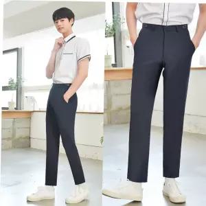 교복 GBM (허리조절) 하복 스판 네이비 교복바지 남자