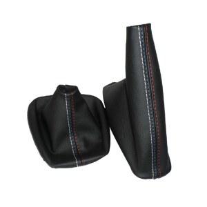 BMW 3 시리즈 E30 E34 E36 E46 M3 Z3, 오토시프터 시프트 부트 커버 액세서리용 자동차 기어 변속 노브 + 수동 핸드브레이크 게이터 가죽