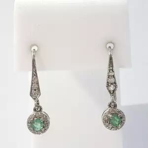 [블루케이] A급 그린에메랄드 원석 귀걸이211212-04n