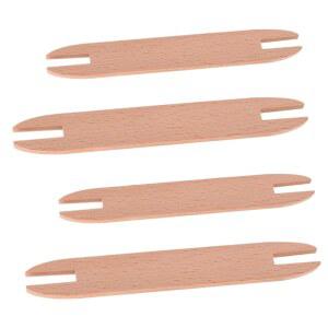 엑셀아트 DIY 직조 베틀 공예 키트 - 4개의 나무 셔틀 스틱과 뜨개질 바늘 포함 스카프용 핸드 스틱 스웨터 태피스트리 크로스 스티치 액세서리