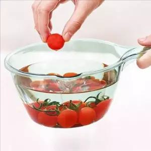 자루형 목욕 바가지 손잡이 물 바가지 다용도 욕실용 주방용 투명 자루형