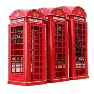 공중 전화 박스 야외 카페 장식품 전화기 소품 스튜디오