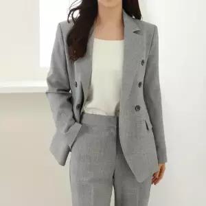 [다잇템]여자 셋업 수트 출근룩 더블브레스트 자켓_3 (16671866A)
