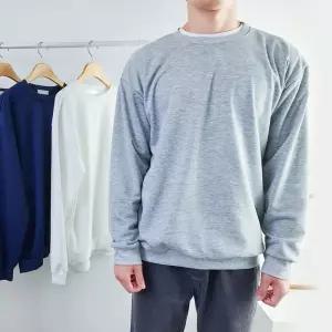 [베스트TOP100] 남자 여자 봄 가을 무지티 오버핏 얇은 맨투맨 커플맨