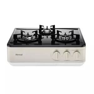 [전시특가상품]린나이 가스레인지 메트 베이지 편리한 전면AA 건전지 교체 3구 INFQ3020B(LPG)