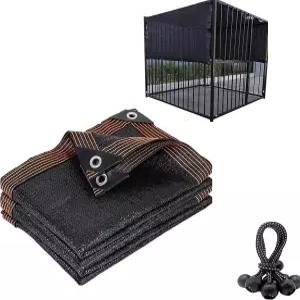 야외 개집 대형 애완동물 상자 닭장을 위한 95 선블록 그늘막 방수포 패널 그물망 10피트 x 개집용 그롬멧