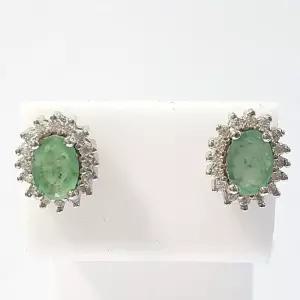 [블루케이] A급 그린에메랄드 원석 귀걸이211212-02n