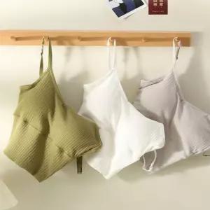 [베스트TOP100] 여름 골지이너 캡내장 크롭 끈나시 브라탑 나시티