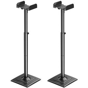 ELIVE드 유니버설 스피커 스탠드, 높이 조절 가능 최대 43.3인치, 서라운드 사운드 책장 위성 후면 11파운드, 스프링 장착 플레이트 10인치, YD5028