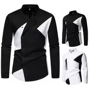 남자 패션 헨리넥 셔츠 긴팔 멋짐폭발 솔리드 사이즈 캔톤 OOTD1