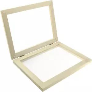 LUORNG A5 사이즈 종이 프레임 천연 나무 몰드 메쉬 키트 7.5x10 인치 DIY 공예 및 말린 꽃 공예용 제작
