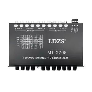 호환  전문가용 7밴드 차량용 이퀄라이저 카 오디오 EQ 튜닝 크로스오버 앰프 파라메트릭 이퀄라이저 카 오