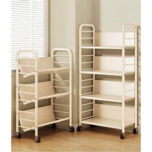 이동식 책꽂이 북 북웨건 북트럭 스터디카페 평면형 웨건 책 바퀴 수납장 책수레