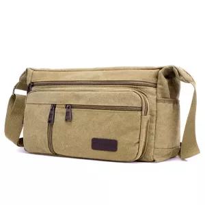 남성 캔버스 크로스백 숄더백 가로형 캐주얼 가방 데일리 대학생 미니 천가방