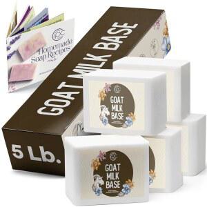 비누 제조 용품을 녹이고 붓기 위한 프라임 크리에이션 베이스 보습 글리세린 5파운드, 무향 - 염소 우유