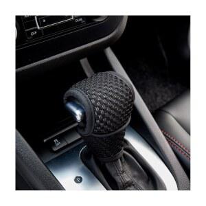 Yourkar 기어 변속 노브 커버, 통기성 자동차 핸들 스틱 보호 미끄럼 방지 스크래치 오토 범용 액세서리(블랙, 일반)
