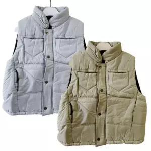 [다잇템]여성 워싱 면원단 초겨울 환절기 패딩조끼 (21012456A)