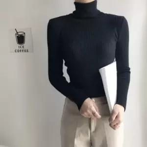 [베스트TOP100] 슬림핏 골지 목폴라 니트티 폴라티