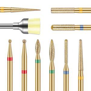 큐티클 다이아몬드 네일 드릴 비트: 아크릴 젤 매니큐어 페디큐어용 E-파일용 10pcs 3/32