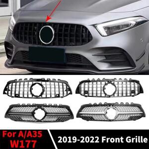 스포츠 앞 범퍼 그릴 입구 라디에이터 그리드 튜닝 - 메르세데스 호환 벤츠 호환 A 클래스 OR A35 W177 GT