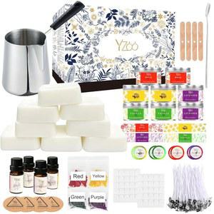 성인 초보자를 위한 완전한 양초 만들기 키트, DIY 용품에는 소이 왁스, 왁스 멜터, 향, 염료, 윅스, 윅스 스티커, 틴스 및 더 메이커 세트 - 예술 공예 키트가 포함됩니다