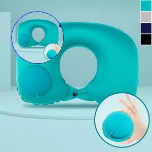 쌍문상회 간편한 기내용 목베개 에어 목쿠션 1P 여행 휴대용