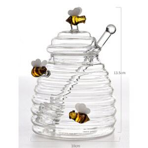 꿀단지 꿀병 유리 식탁 세라믹 꿀항아리 허니 양념통 항아리 곰돌이