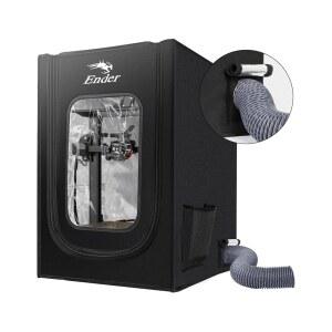 팬 인터페이스가 있는 크리알리티 공식 3D 프린터 인클로저 방화 방진 일정 온도 먼지 커버 480 * 600 720mm 엔더 3 V3 SE / KE Pro 3V2 3S1 네오 노 팬용