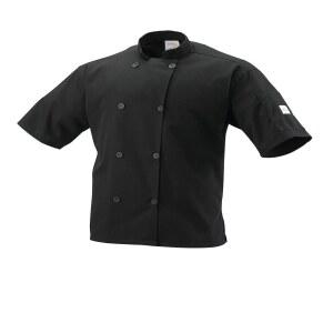 머서 컬리너리 밀레니엄 에어 숏 슬리브 남성용 쿡 잭 풀 메쉬 뒷면, 라지, 블랙