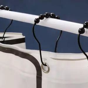 [에이치플러스몰]링 커튼 커텐 고리 설치 구슬 부자재 블랙 부드러운