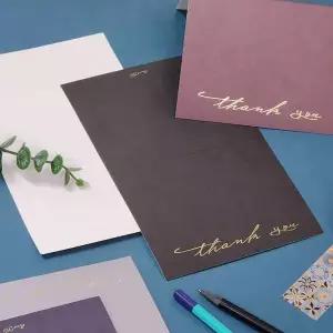 [셀러에이드]감사 카드 땡큐 생일 편지지 메시지 예쁜 심플