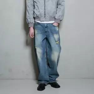 백화점 버커루 남성 와이드 구제 데님 팬츠 청바지 B255DP067P