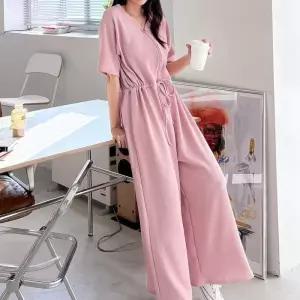 [다잇템]여자 드로우코드 엷은 통바지 등원룩 점프수트 (14088845A)