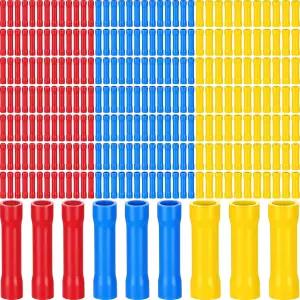 릴렉스윅스 1000Pcs 버트 스플라이스 커넥터 키트 와이어 크림프 22-10 Awg 전기 단자 절연 배선