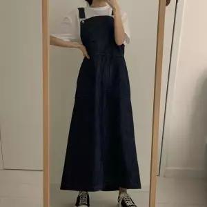 [다잇템]여자 서스펜더 진 오버롤 논페이드 롱원피스 (14031322)