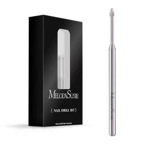 멜로디수지 큐티클 클린 네일 드릴 비트 3/32', 전문가용 안전 카바이드 언더 클리너 데드 스킨 준비, 양방향 회전, 매니큐어 살롱 공급(실버, 파인)