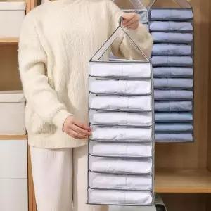 옷장행거 WMO972A6 칸막이 수납포켓 벽걸이 틈새 접이식 9칸