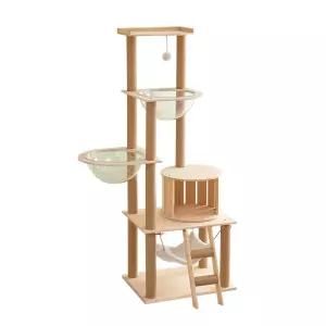 캣타워 아크릴 캣폴 원목 놀이터 스크래쳐 고양이 투명 투명해먹 대형 해먹